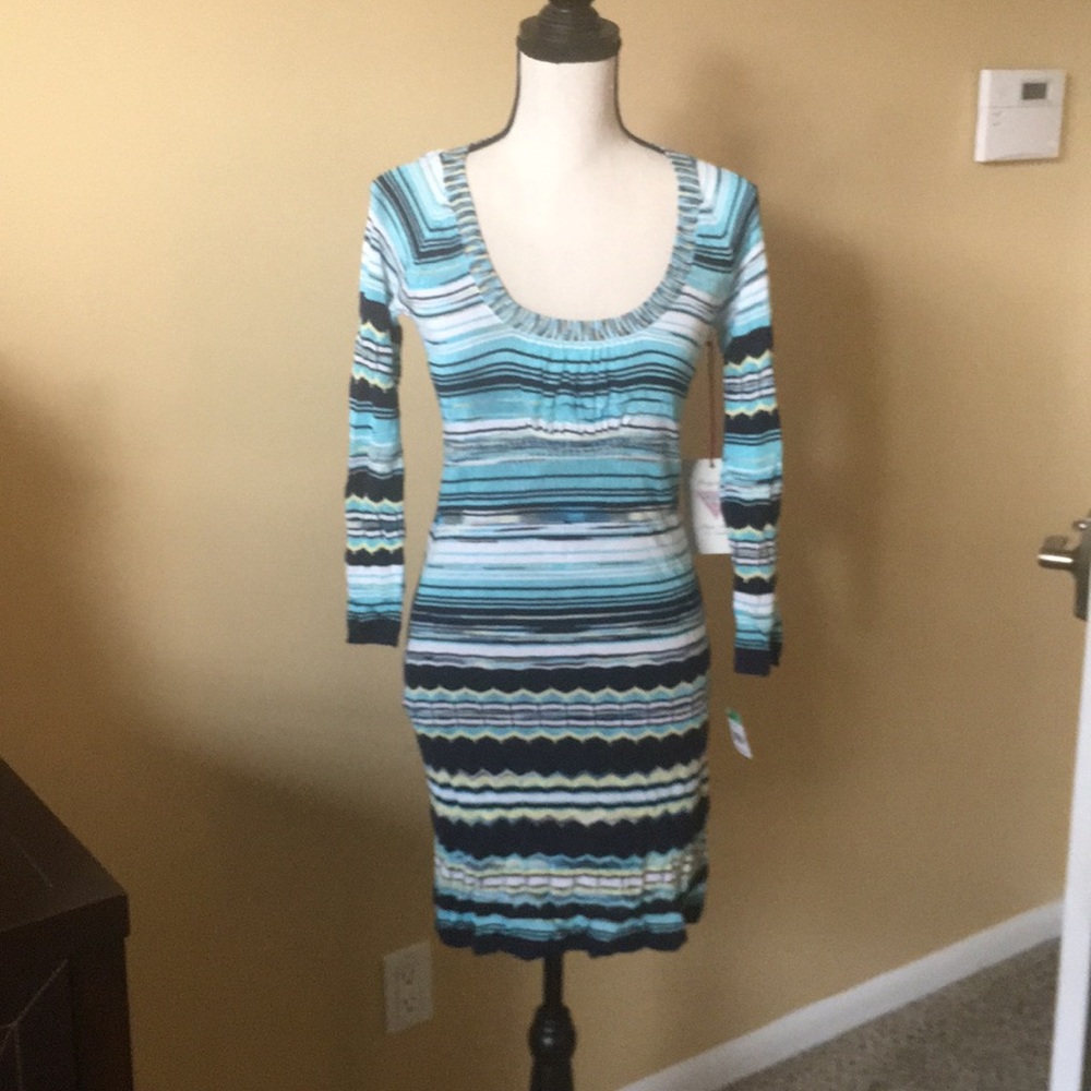 Guess Long Sleeve Knit Dress